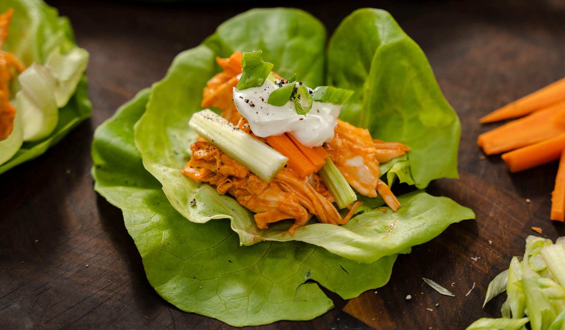 Buffalo Chicken Lettuce Wraps
