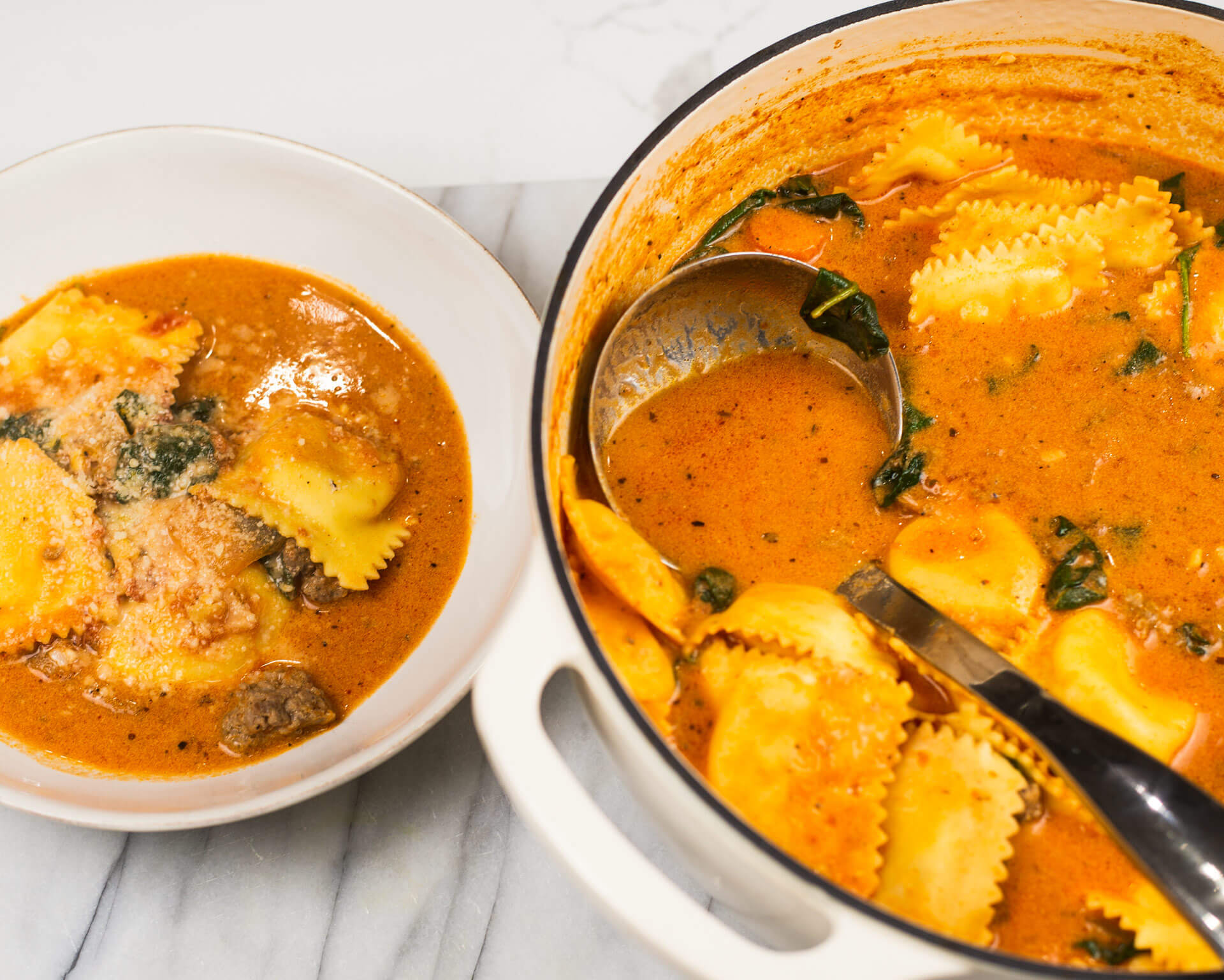 Creamy Ravioli Soup
